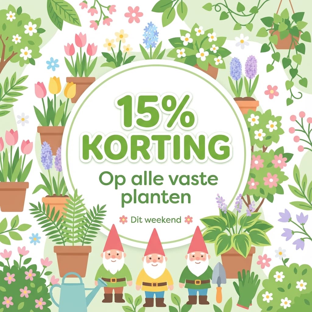 Tuincentrum 15% korting actie afbeelding